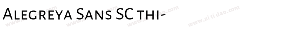 Alegreya Sans SC thi字体转换